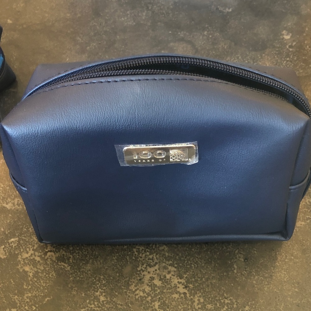 100 Years Navy Faux-Leather Men's Toiletry Bag